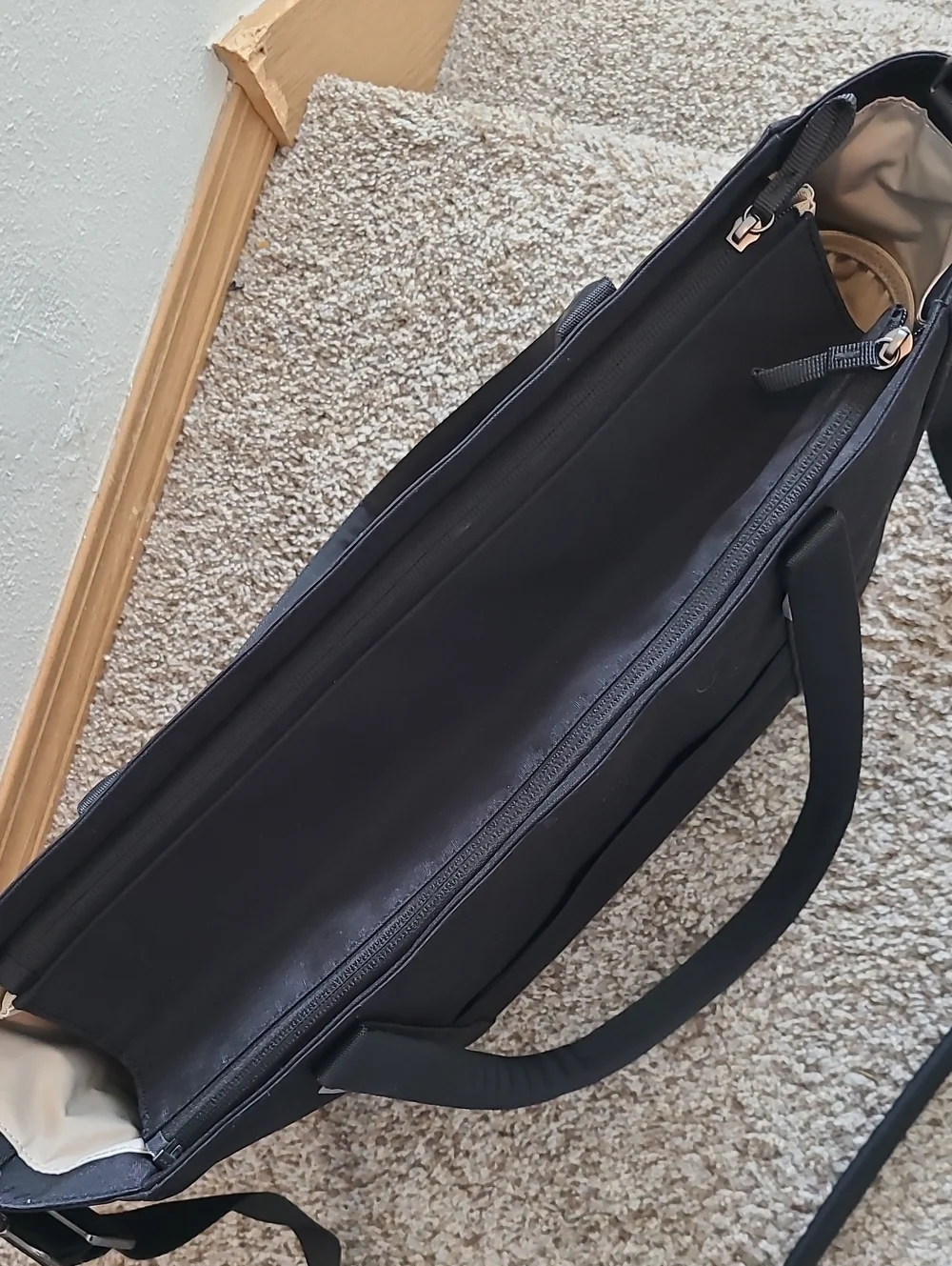 orbitkey Black Unisex Laptop Tote Bag with Shoulder Strap